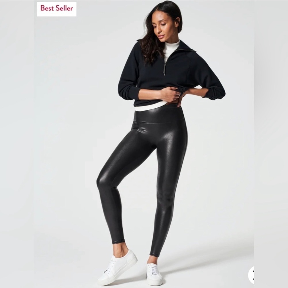 Spanx 2437 Faux Leather Leggings XL - Picture 2 of 9